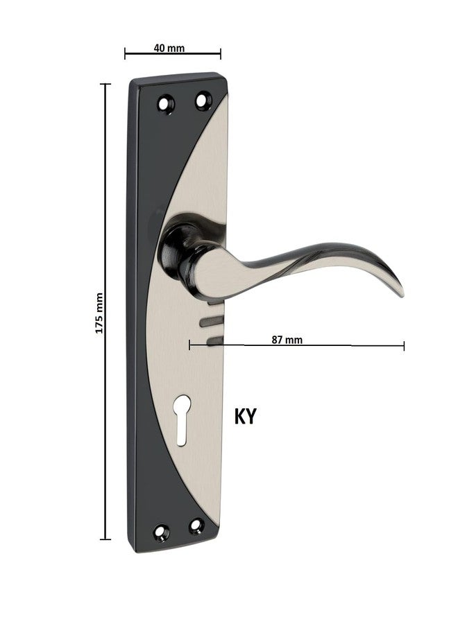 Kunal Heavy-Duty Door Lock Set - Main Door Handle Set/ 6-Lever Lock Mechanism with 2 Years of Warranty by Kunal/Mortise, 65x70mm SS Lock Body with 3 Keys (7” Silver/Black) - Image 3